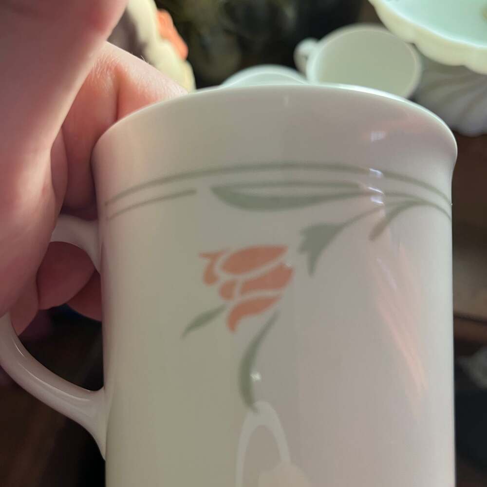 Set of 4 Corelle by Corning Peach Garland